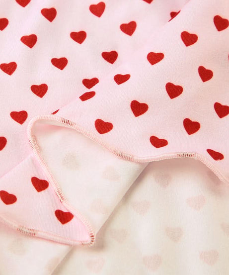 Sweetheart Pink Heart Print Cami & Shorts Pajama Set – Cozy Loungewear for Fall Nights & Gifting