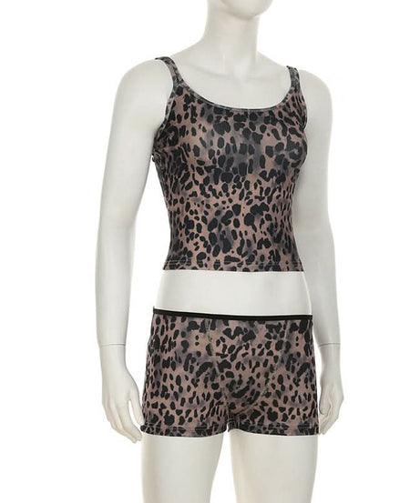 Wildly Comfortable: Chic Leopard Print Ribbed Loungewear Set - Perfect for Cozy Fall Nights