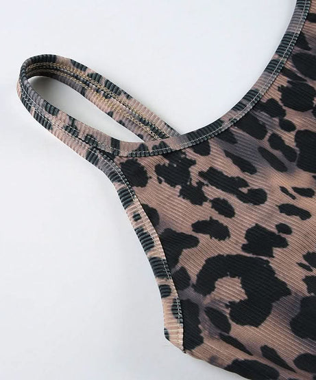 Wildly Comfortable: Chic Leopard Print Ribbed Loungewear Set - Perfect for Cozy Fall Nights