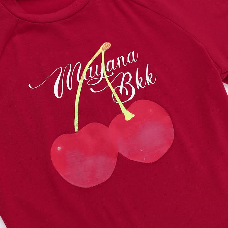 Sweet Cherry Love: Vibrant Red Crop Top | Chic Fall Style for Women