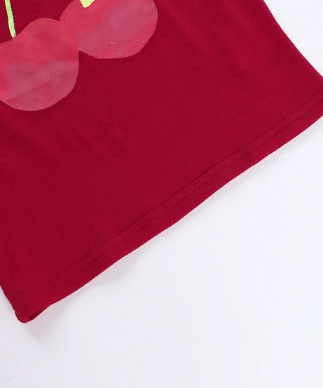 Sweet Cherry Love: Vibrant Red Crop Top | Chic Fall Style for Women