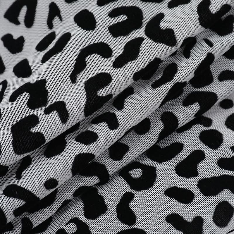 Unleash Your Wild Side: Fierce Leopard Halter Backless Crop Top - Fall Party Essential