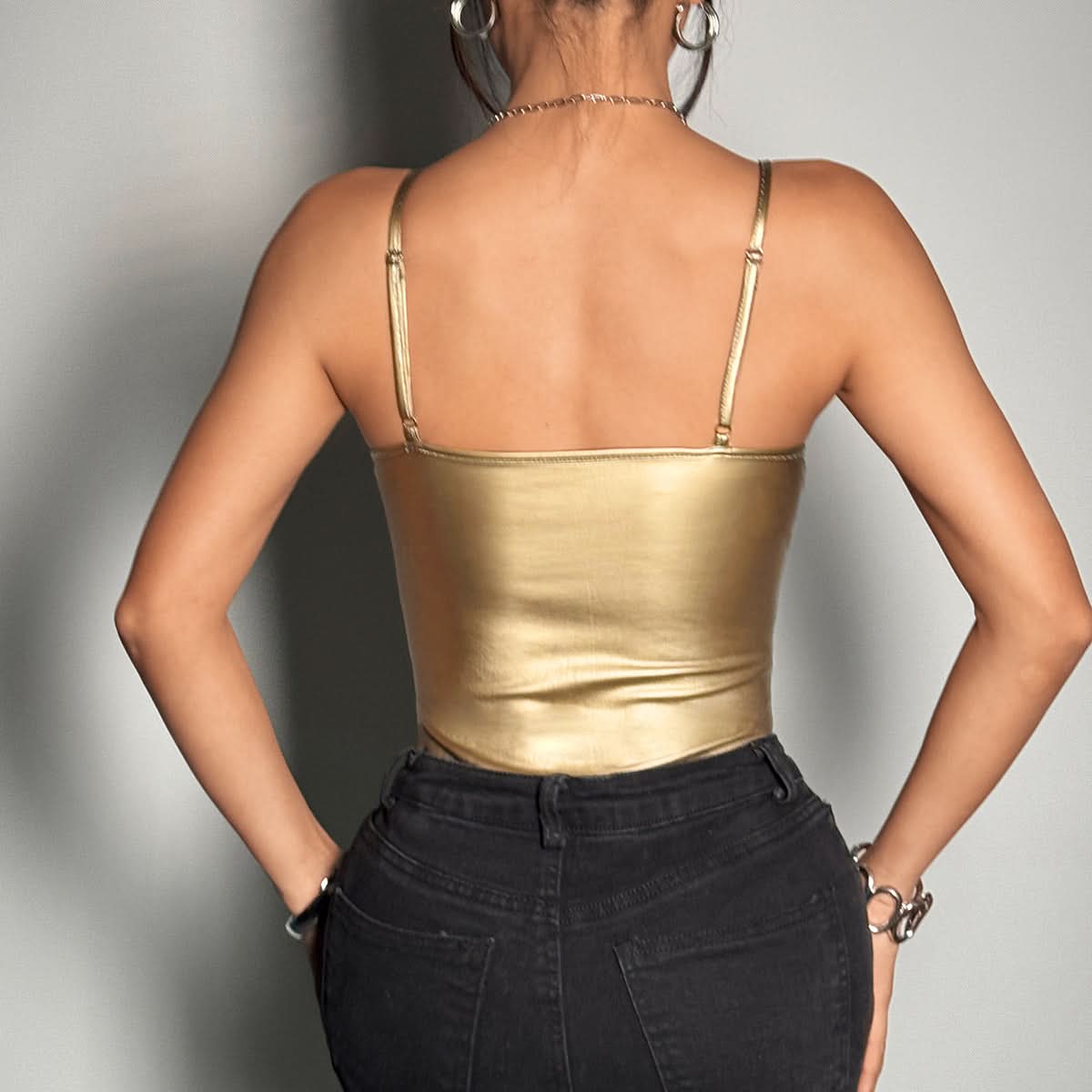 Dazzling Gold Sequin Corset Bodysuit – Ultimate Halloween & Holiday Party Glam