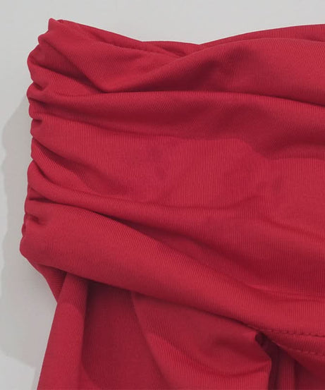 Sultry Red Off-Shoulder Cut-Out Mini Dress | Long Sleeve Fall & Holiday Party Ready