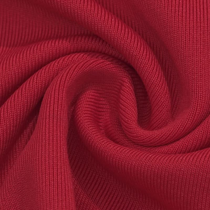 Sultry Red Off-Shoulder Cut-Out Mini Dress | Long Sleeve Fall & Holiday Party Ready