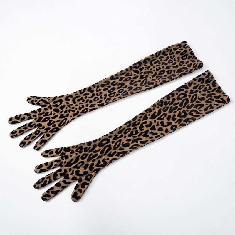 Fierce Leopard Print Strapless Maxi Dress with Integrated Gloves – Your Ultimate Fall & Holiday Party Statement