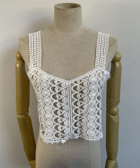 Delicate Crochet Lace Cami Top - Effortless Fall Layering & Boho Chic