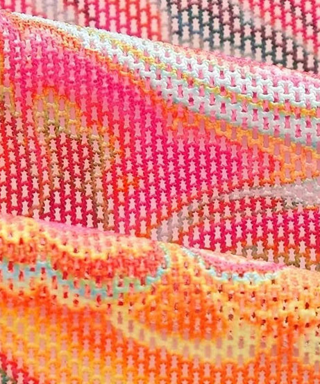 Vibrant Psychedelic Mesh Tie-Front Bell Sleeve Crop Top - Fall's Bold Statement