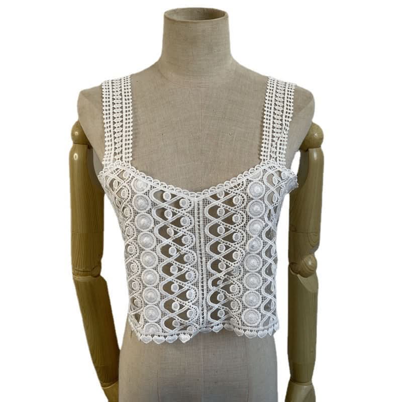 Delicate Crochet Lace Cami Top - Effortless Fall Layering & Boho Chic