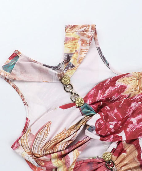 Phoenix Rising Chain Halter Cut-Out Mini Dress - Fierce Fall Party Style