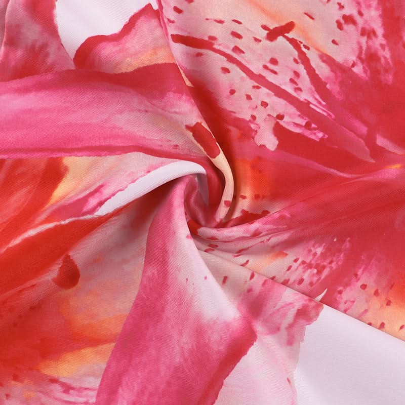 Effortless Pink Lily Halter Tube Top | Your Chic 'Escape the Chill' Vacation Essential