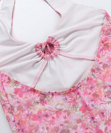Dreamy Pink Floral Halter Mini Dress – Your Warm Weather Escape & Resort Essential