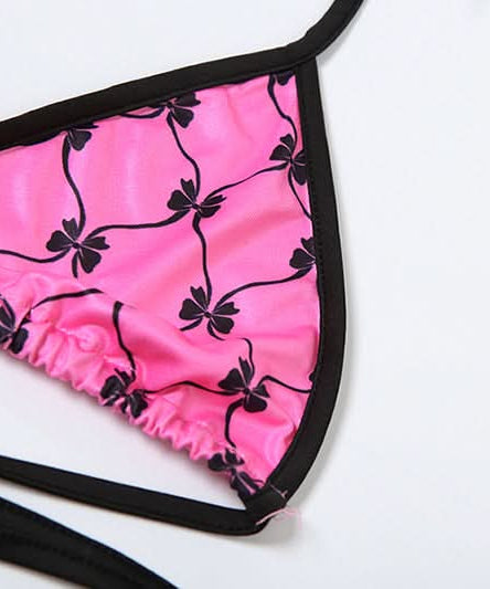 Y2K Coquette Pink Bow Halter Crop Top & Shorts Set - Long Sleeve Party Outfit