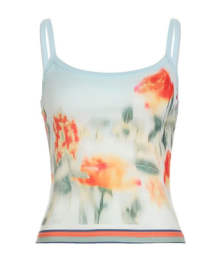 Soft Knit Autumn Bloom Cami Top - Effortless Floral Tank for Fall Layering