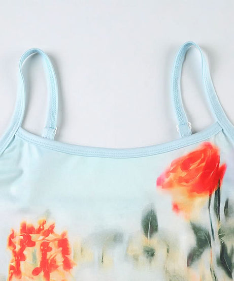 Soft Knit Autumn Bloom Cami Top - Effortless Floral Tank for Fall Layering