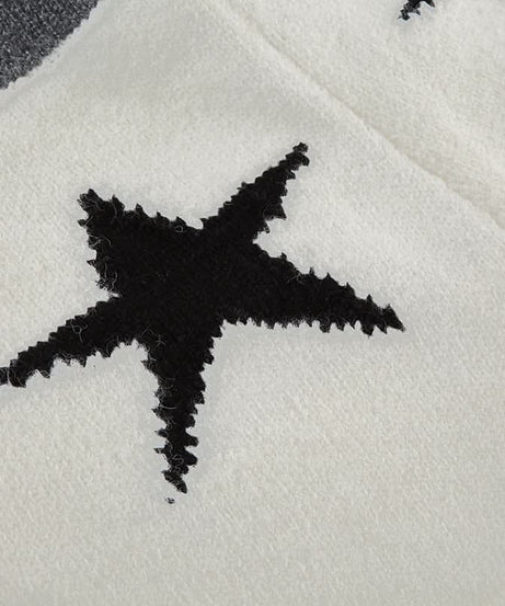 Cozy Knit Drawstring Lounge Shorts with Star Detail - Perfect for Fall