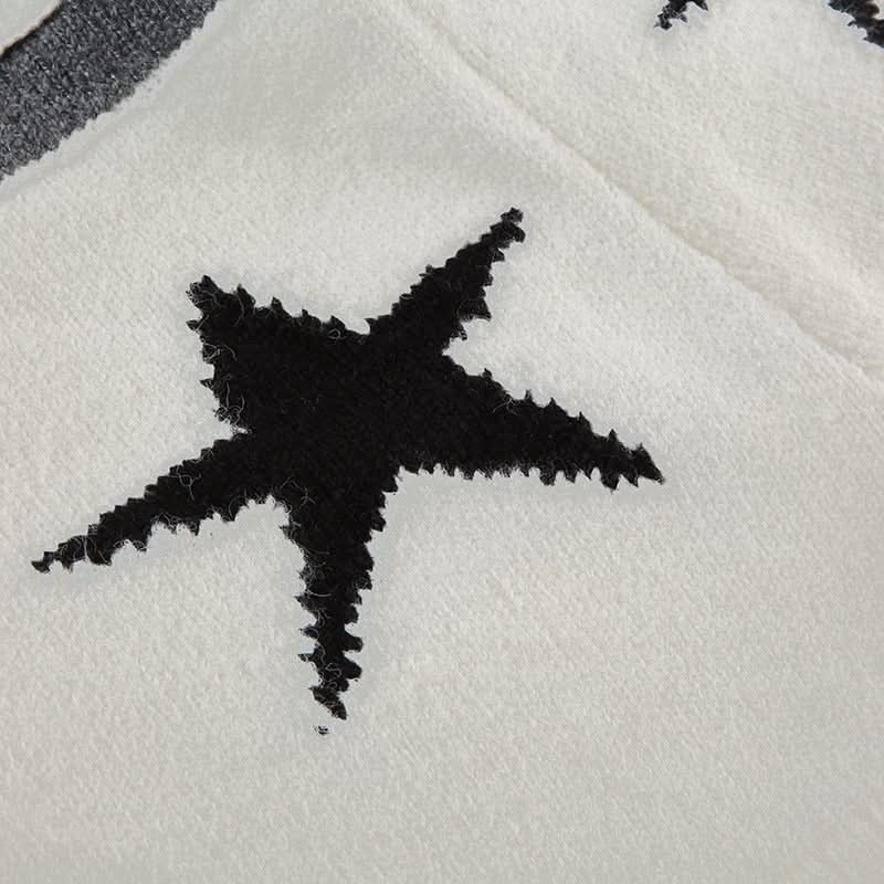 Cozy Knit Drawstring Lounge Shorts with Star Detail - Perfect for Fall