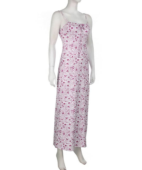 Effortless Chic: Paisley Floral Cami Maxi Dress with Tie-Front - Perfect for Fall Getaways & Layering