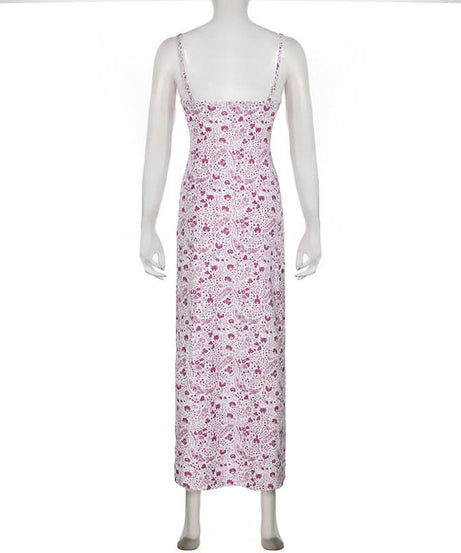 Effortless Chic: Paisley Floral Cami Maxi Dress with Tie-Front - Perfect for Fall Getaways & Layering