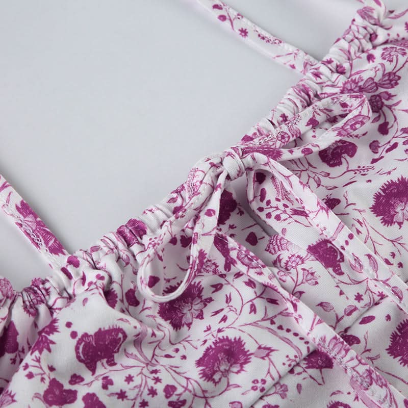 Effortless Chic: Paisley Floral Cami Maxi Dress with Tie-Front - Perfect for Fall Getaways & Layering