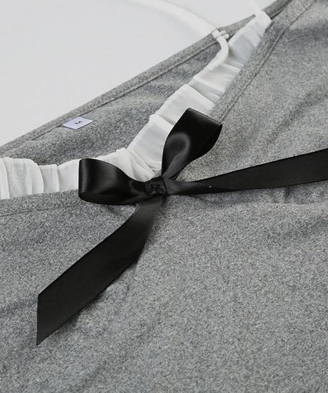 Fall Darling Ruffle Bow Long Sleeve Top - Chic Off-Shoulder & Strappy Y2K Inspired Style