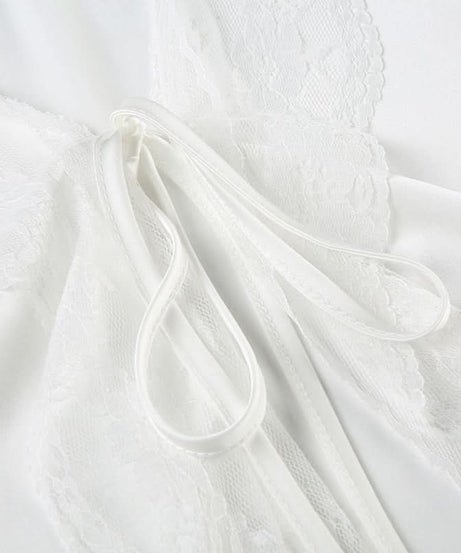 Fall Luxe: Silky Satin Lace V-Neck Cami with Self-Tie Detail – Perfect for Layering & Holiday Glam