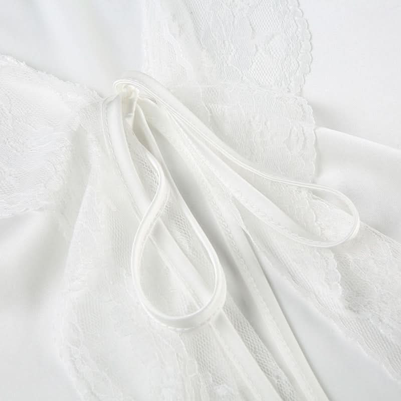 Fall Luxe: Silky Satin Lace V-Neck Cami with Self-Tie Detail – Perfect for Layering & Holiday Glam