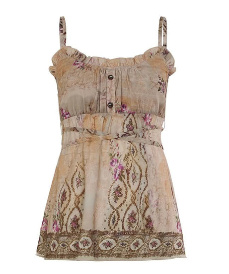 Boho Chic Floral Tie-Waist Cami Top – Your Flattering Fall Fashion Essential