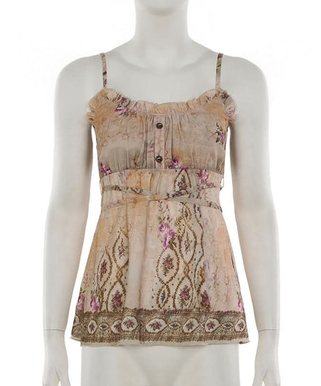 Boho Chic Floral Tie-Waist Cami Top – Your Flattering Fall Fashion Essential