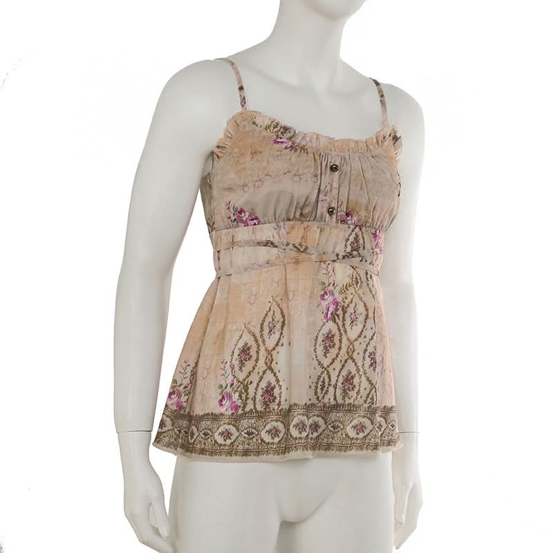 Boho Chic Floral Tie-Waist Cami Top – Your Flattering Fall Fashion Essential