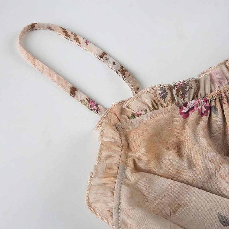 Boho Chic Floral Tie-Waist Cami Top – Your Flattering Fall Fashion Essential