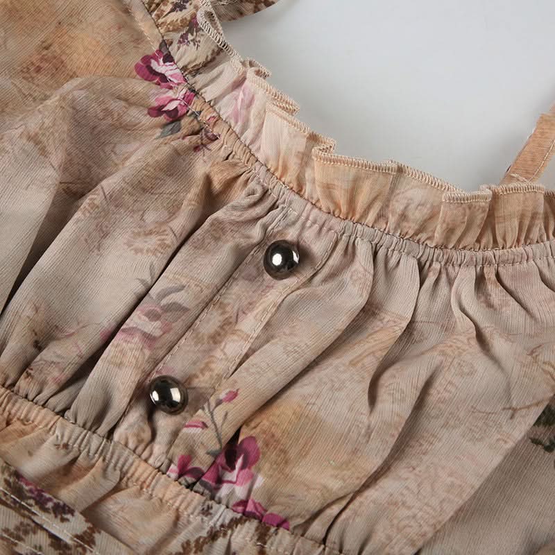 Boho Chic Floral Tie-Waist Cami Top – Your Flattering Fall Fashion Essential