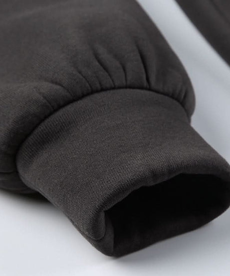 Cozy Fall Vibes: Women's 'SEE YOULATER' Graphic Athleisure Sweatshirt - Black & Burgundy Raglan Crewneck