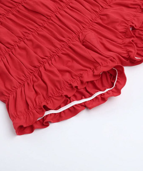 Spicy Red Tassel Mesh Cami Shorts Set - Your Flirty Fall Getaway & Cozy Holiday Loungewear
