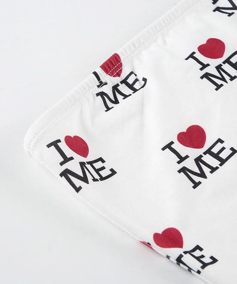 Cozy 'I ❤️ Me' Self-Love Tube Top & Shorts Loungewear Pajama Set for Women