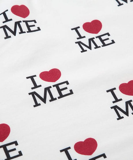 Cozy 'I ❤️ Me' Self-Love Tube Top & Shorts Loungewear Pajama Set for Women