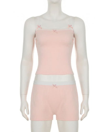 Sweet Dreams Blush Pink Lace Cami & Shorts Set – Cozy Loungewear for American Women