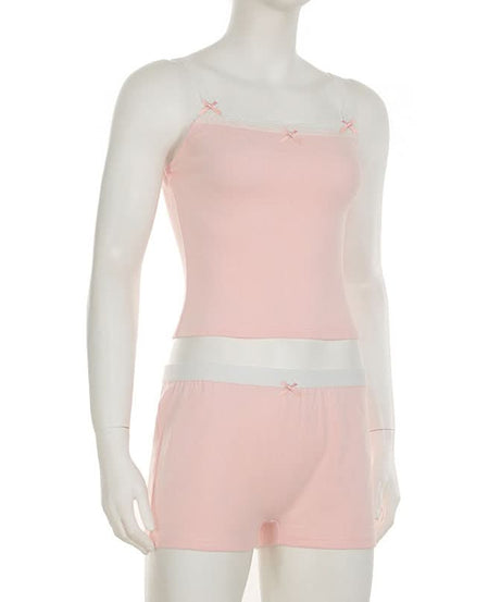 Sweet Dreams Blush Pink Lace Cami & Shorts Set – Cozy Loungewear for American Women