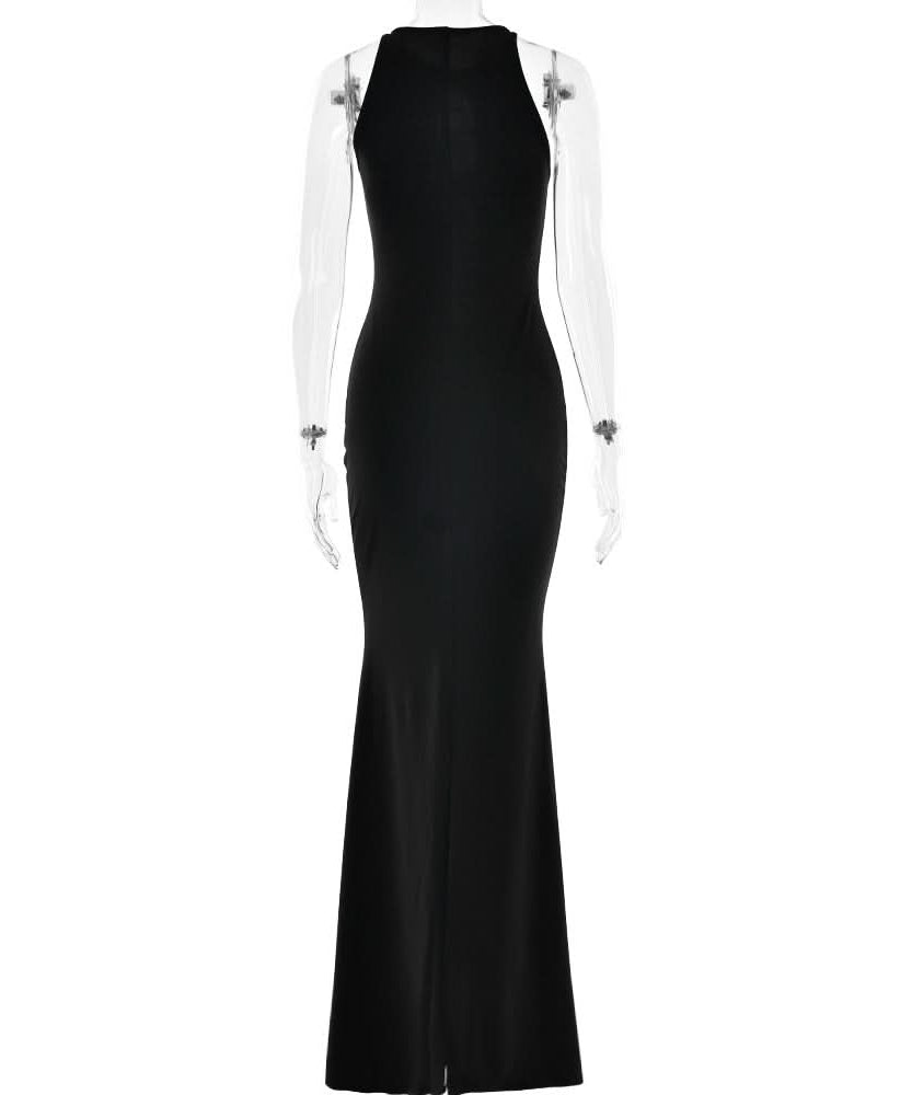 Emerald Elegance Cut-Out Maxi Dress – Dazzling Holiday Gala & New Year's Eve Glamour