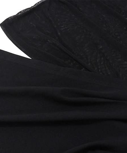 Sultry Black Off-Shoulder Mesh Maxi Dress with Chic Cutout - Your Ultimate Holiday Party & Evening Look