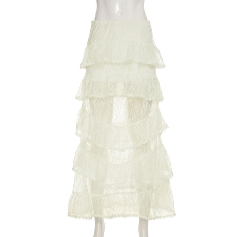 Romantic Tiered Lace Maxi Skirt - Fall Chic & Holiday Ready