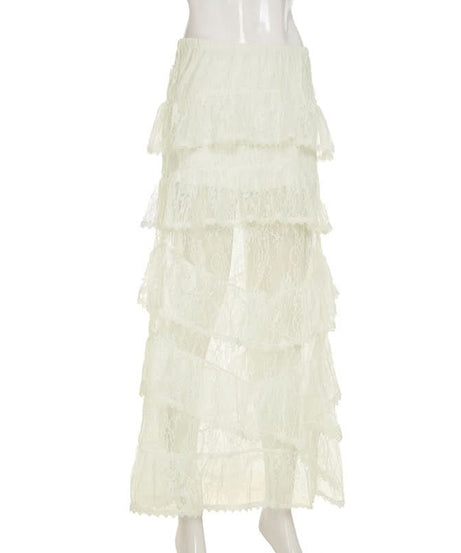 Romantic Tiered Lace Maxi Skirt - Fall Chic & Holiday Ready