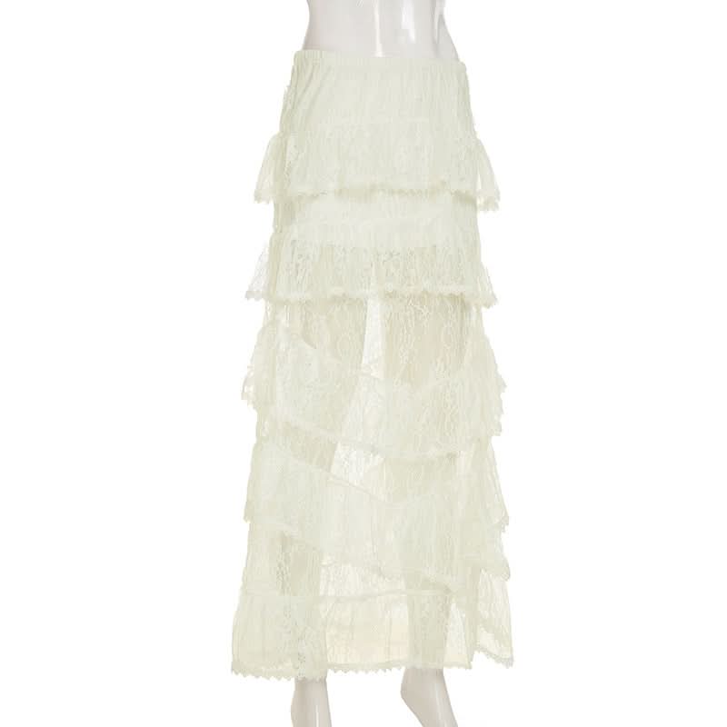Romantic Tiered Lace Maxi Skirt - Fall Chic & Holiday Ready