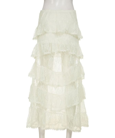 Romantic Tiered Lace Maxi Skirt - Fall Chic & Holiday Ready