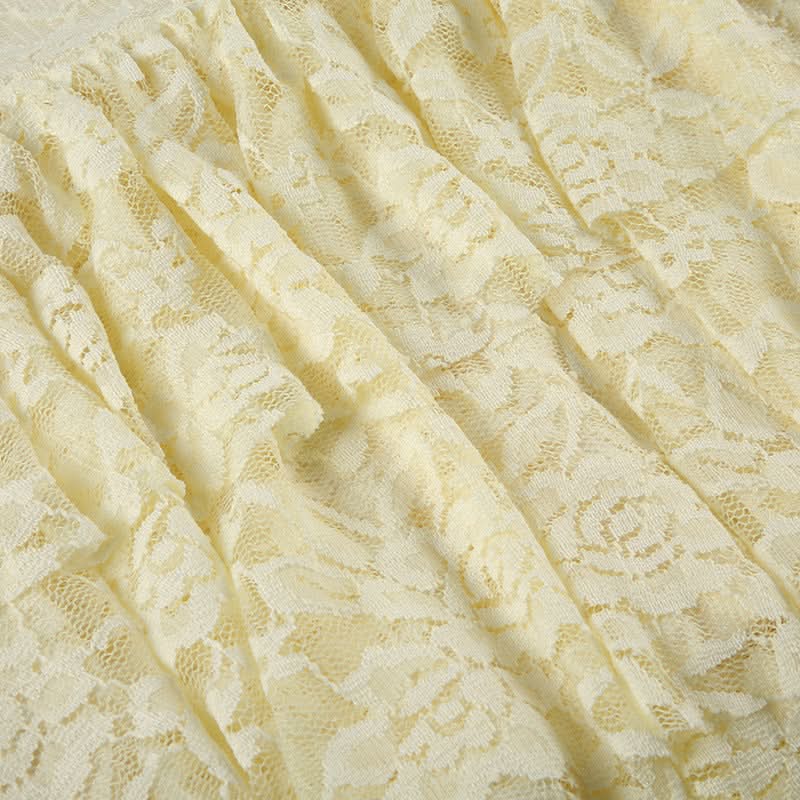 Sweet & Chic Butter Yellow Lace Tiered Mini Dress | Fall Festivities & Resort Ready