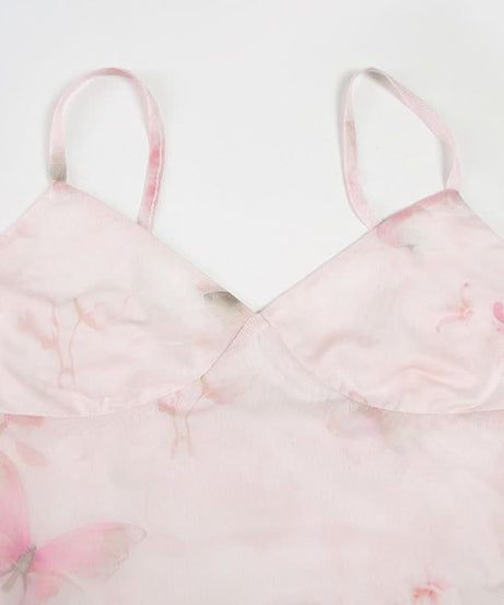 Romantic Blush Floral Mesh Illusion Maxi Dress - Elegant V-Neck Gown for Fall Events & Resort Getaways