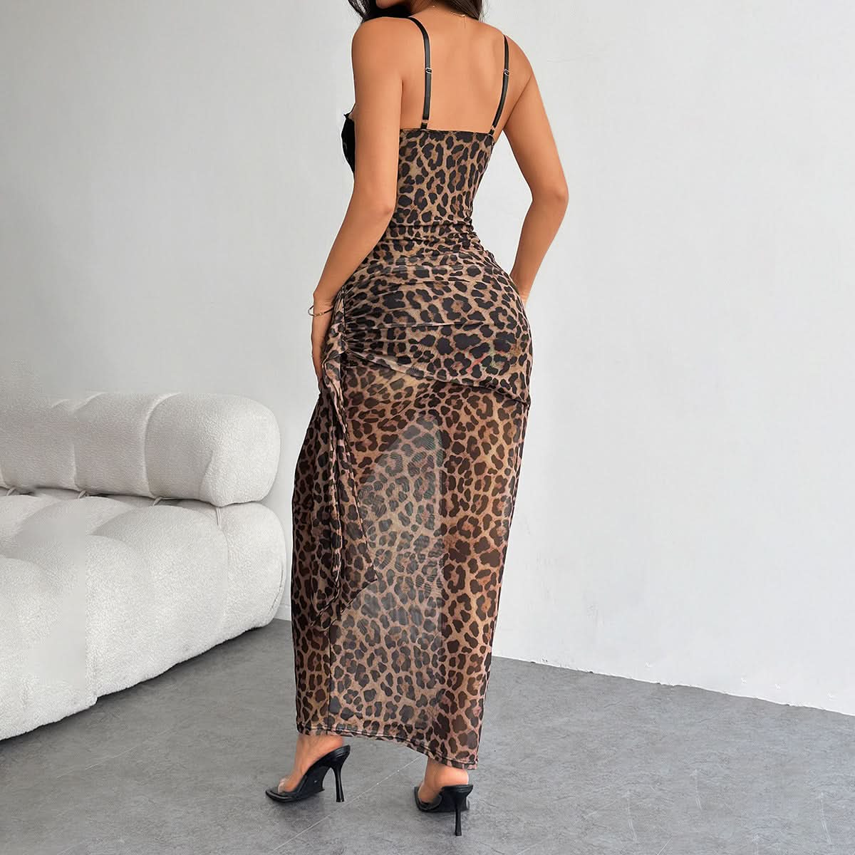Alluring Leopard Print Bustier Cami Maxi Dress - Fall & Holiday Party Ready