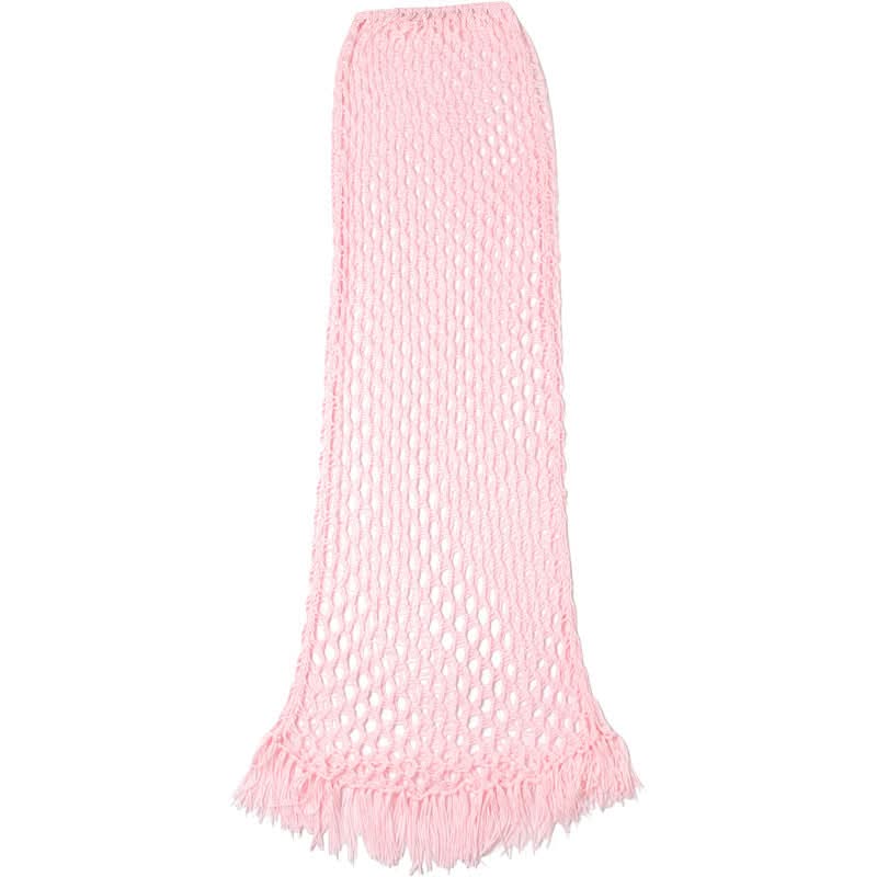 Blush Pink Crochet Maxi Dress & Strapless Bodysuit Set - Your Bold Fall Getaway & Party Statement