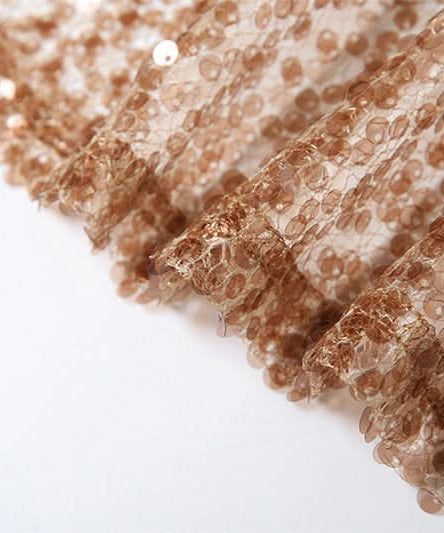 Showstopper Sequin Crop Top with Dramatic Flowy Mesh Train - Fall Party, NYE & Resort Glam