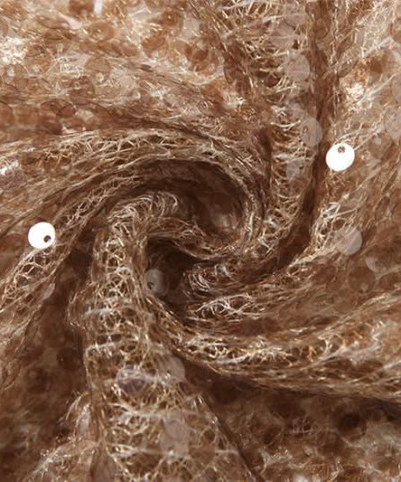 Showstopper Sequin Crop Top with Dramatic Flowy Mesh Train - Fall Party, NYE & Resort Glam